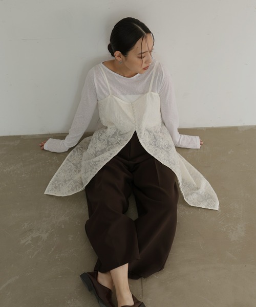 【専用】コム・デ・ギャルソン　総レース　刺繍チュニック hellam（ヘラム） ワンピース 刺繍レースチュニックキャミワンピ
