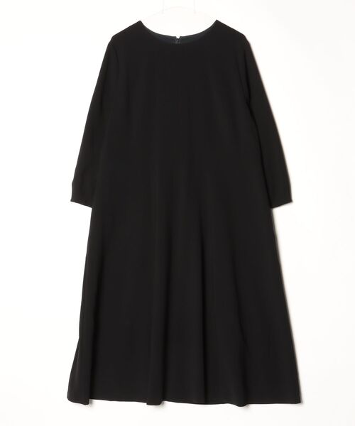 美品　アンタイトル　長袖ロングワンピース　48 大きい UNTITLED（アンタイトル） 長袖ワンピース 48 ブラック レディース