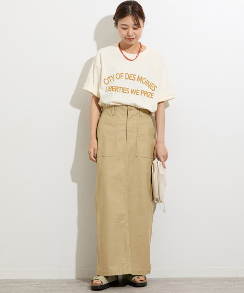 「JOURNAL STANDARD relume」 ロングスカート 38 カーキ レディースの画像