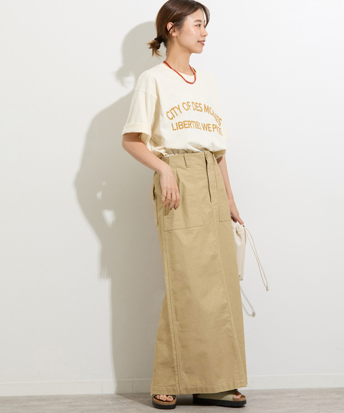 「JOURNAL STANDARD relume」 ロングスカート 38 カーキ レディースの画像