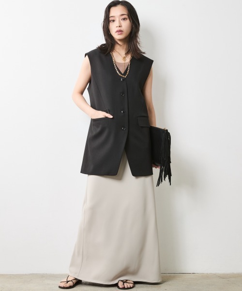 「CHIC STYLE」 スカート L ブラック レディース_画像6