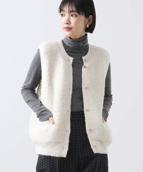 「Gready Brilliant」 「favori」ニットベスト 38 グレー レディース_画像9