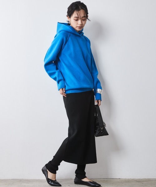 「CHIC STYLE」 プルオーバーパーカー 4L ブラック レディース_画像2