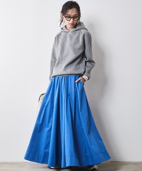 「CHIC STYLE」 プルオーバーパーカー 4L ブラック レディース_画像7