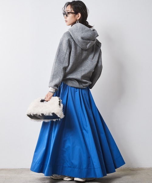 「CHIC STYLE」 プルオーバーパーカー 4L ブラック レディース_画像8