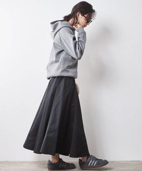 「CHIC STYLE」 プルオーバーパーカー 4L ブラック レディース_画像9