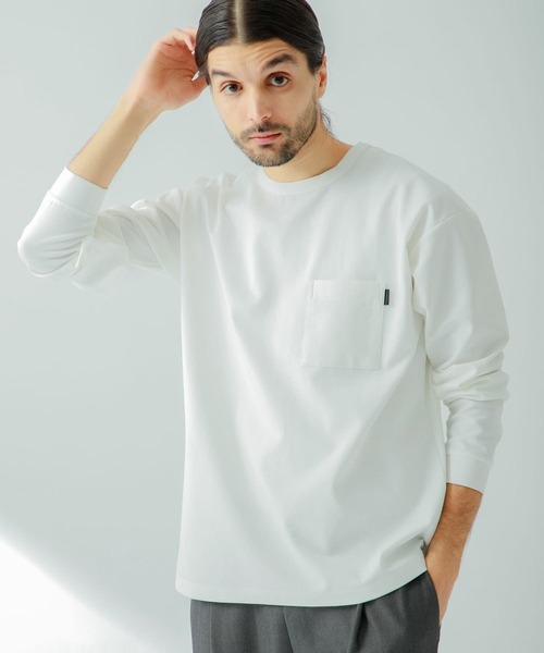 「URBAN RESEARCH Sonny Label」 長袖Tシャツ MEDIUM ホワイト メンズ_画像3
