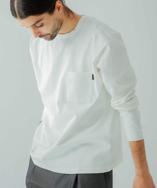 「URBAN RESEARCH Sonny Label」 長袖Tシャツ MEDIUM ホワイト メンズ_画像5