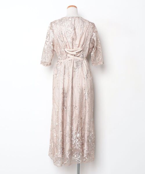 「PREFERIR」 7分袖ワンピース MEDIUM ベージュ レディース_画像2