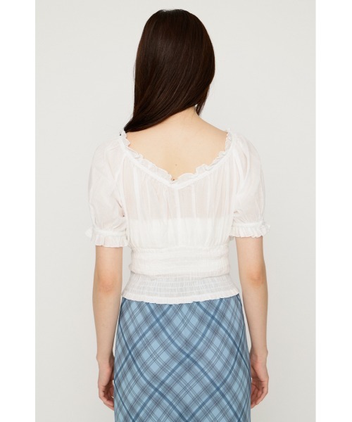 SLY（スライ） ブラウス シャツ 半袖 BLOOMING EMBROIDERY BLOUSE 