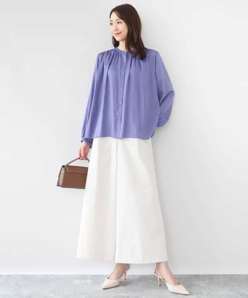 「MK MICHEL KLEIN」 長袖ブラウス 38 ベージュ レディース_画像5