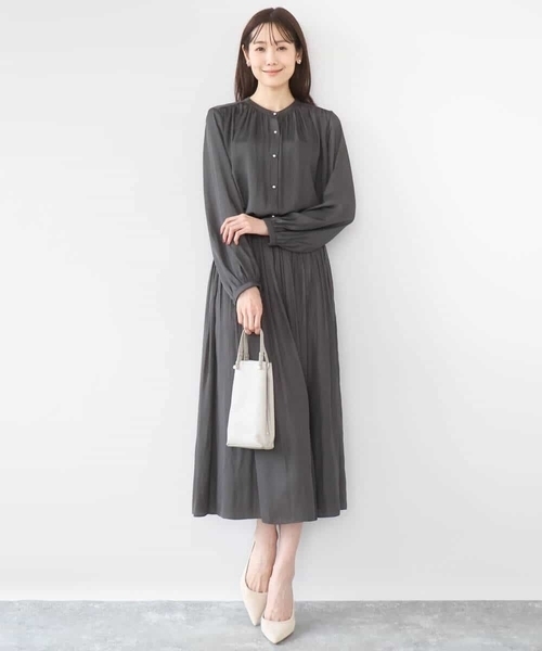 「MK MICHEL KLEIN」 長袖ブラウス 38 ベージュ レディース_画像7