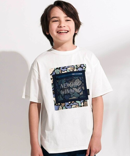 nexchic（ネクシック） tシャツ 「接触冷感」迷彩柄メッシュポケット
