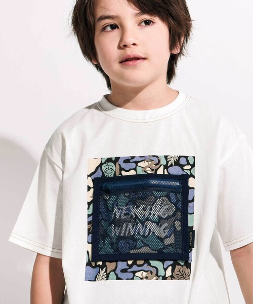 nexchic（ネクシック） tシャツ 「接触冷感」迷彩柄メッシュポケット