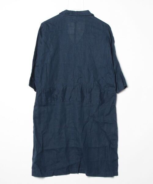 「fog linen work」 7分袖ワンピース - ネイビー レディース_画像2