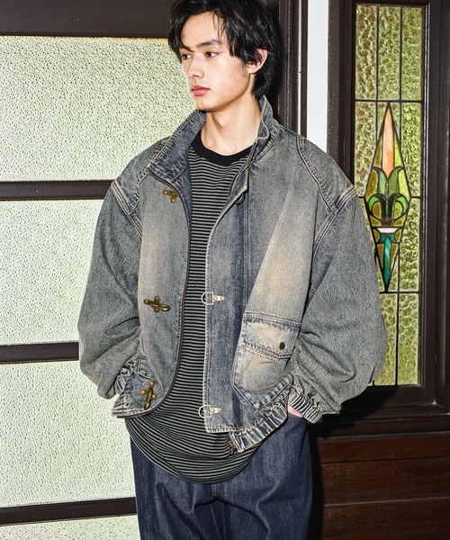 niko and…（ニコアンド） デニムジャケット gジャン Denim Fireman