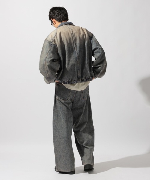 新品⭐︎niko and ニコアンド　Gジャン　チャコールグレー　フリーサイズ niko and…（ニコアンド） デニムジャケット gジャン Denim Fireman