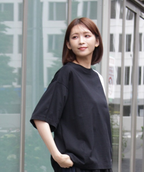 「H.A.K」 半袖Tシャツ FREE チャコール レディース_画像3