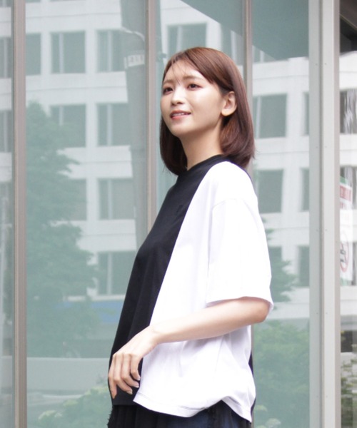 「H.A.K」 半袖Tシャツ FREE チャコール レディース_画像4