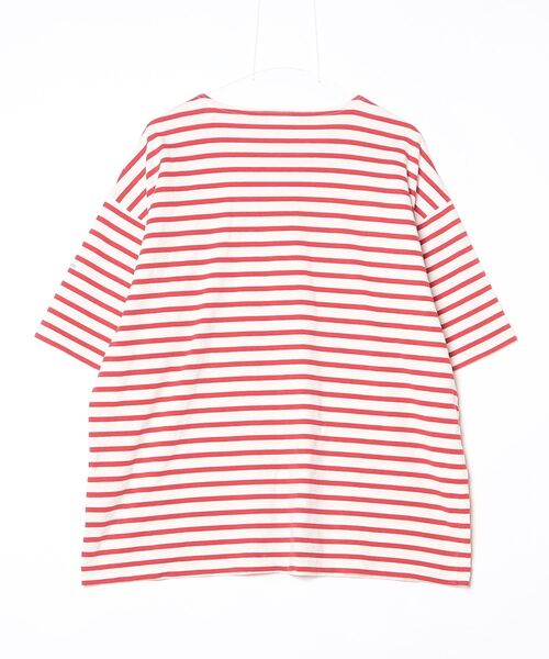 ORCIVAL（オーシバル） ボーダー柄半袖Tシャツ 4 レッド メンズ