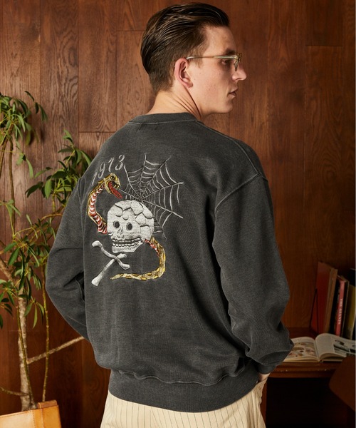 「Schott」 スウェットカットソー M ブラック メンズ_画像4
