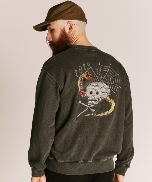 「Schott」 スウェットカットソー M ブラック メンズ_画像9