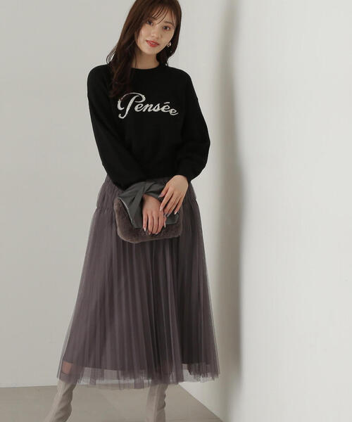 「PROPORTION BODY DRESSING」 フレアスカート MEDIUM ダークグレー レディース_画像4