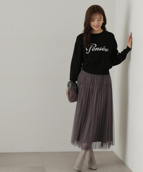 「PROPORTION BODY DRESSING」 フレアスカート MEDIUM ダークグレー レディース_画像5