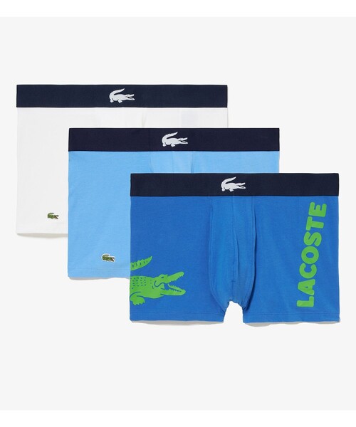 海外デザイン LACOSTE トランクショーツ 3枚組 ギフト対応可 楽天市場】ラコステ ボクサーパンツ LACOSTE マルチデザイン 3