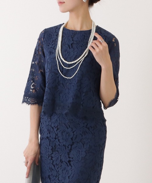 セットアップ レース シャツ スカート 2ピース ドレス Lace Ladies ドレス 総レースセットアップ トップス＆スカート 2
