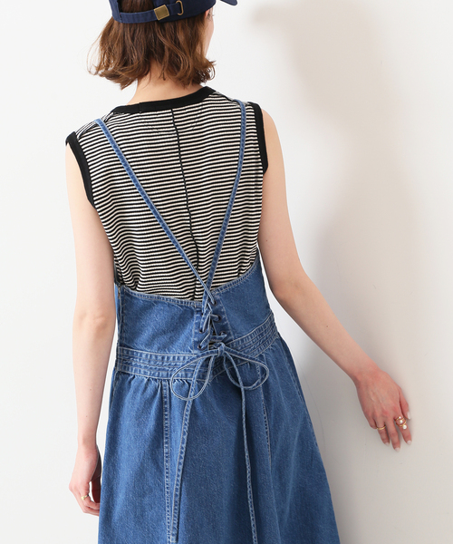 SLOBE IENA（スローブイエナ） ワンピース LE DENIMレースアップフレア 