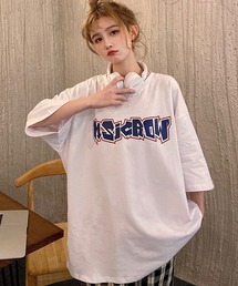 DEVICE tシャツ 韓国 古着風 フロント ロゴ ビッグシルエット