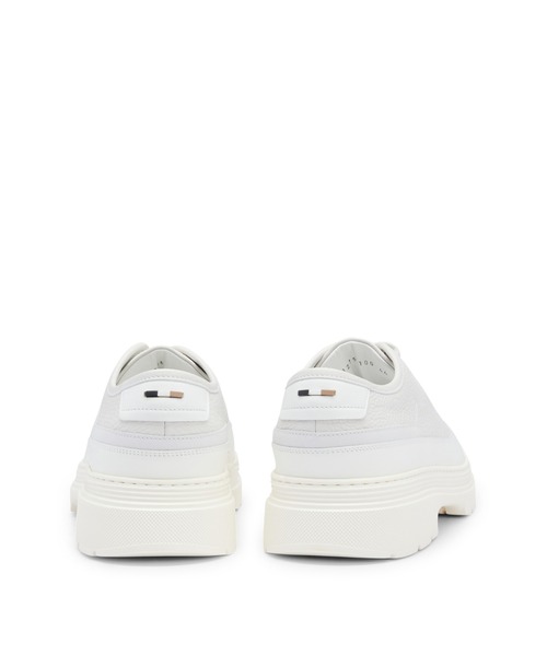 BOSS グレインレザースニーカー コントラストディテール BOSS（HUGO BOSS） スニーカー コントラストラバー アウトソール