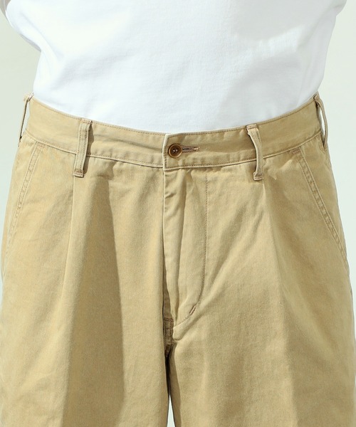 EDWIN チノパン エドウィン KHAKIS タックテーパードチノパンツ
