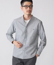 シャツ 「WEB限定」SHIPS: 防シワ・吸水速乾 Drymix(R) ワンポイントロゴバンドカラーシャツ メンズ｜ZOZOTOWN Yahoo!店