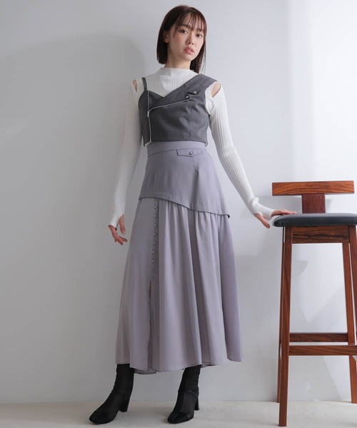 LADYMADE スカート サテンスリットフレアスカート : ZOZOTOWN