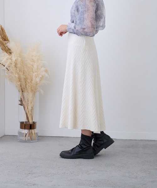 Loco Ocean（ロコオーシャン） スカート リブ編みニットロングフレア