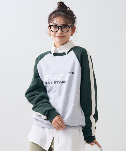 Ado レディーストレーナー FREAK'S STORE トレーナー スウェット スポーツ ラグランライン