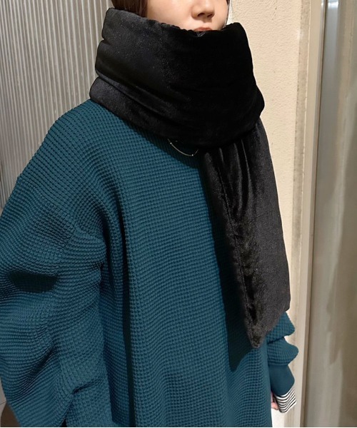 Ameri（アメリ） マフラー ストール PADDED VELOUR SCARF レディース