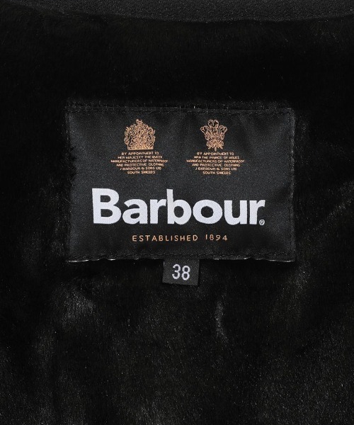 Barbour ベスト ジレ BARBOUR/バブアー/フロントジップ ファー