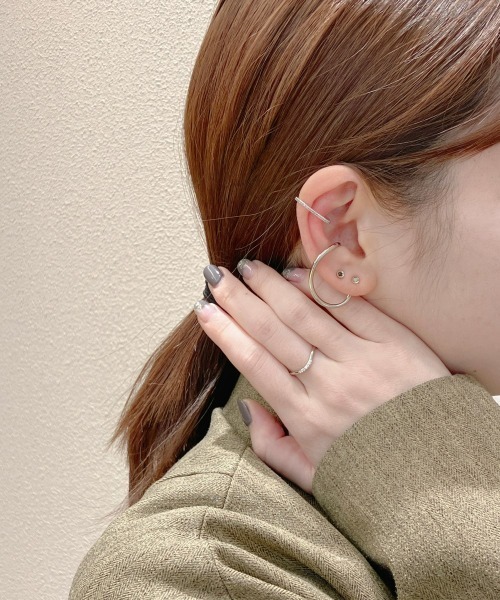 ete bijoux（エテ ビジュー） イヤーカフ K10WG ブラウンダイヤモンド