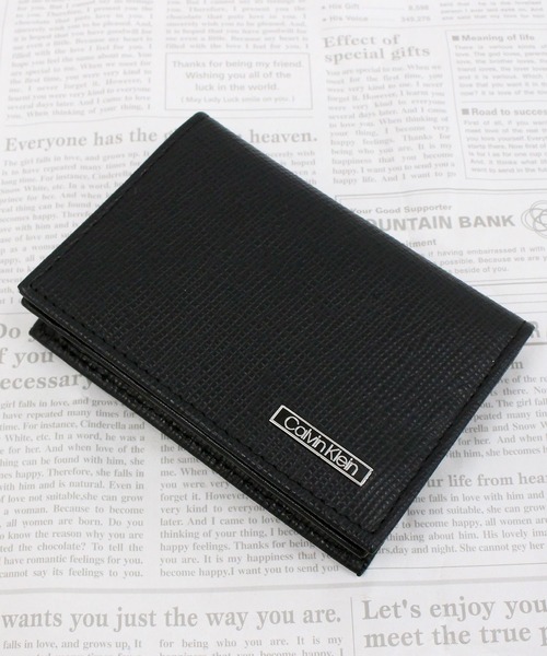 Calvin Klein（カルバン・クライン） 名刺入れ CK ワンポイント レザー