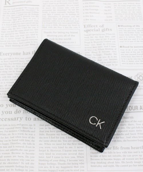 Calvin Klein（カルバン・クライン） 名刺入れ CK ワンポイント レザー