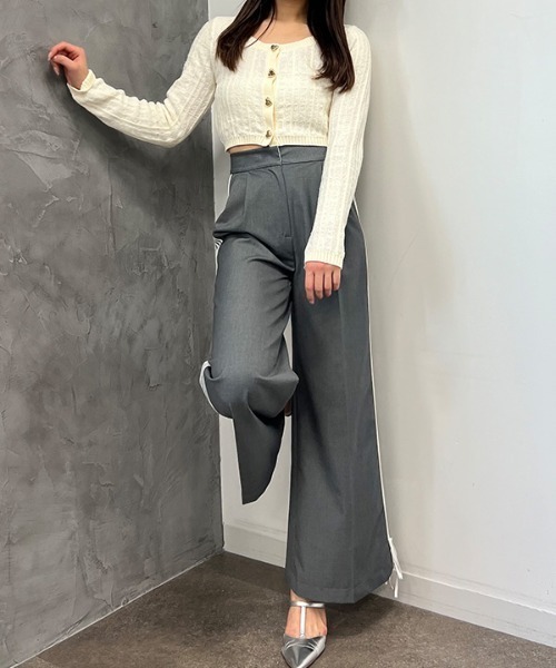 eimy istoire ベルト付きＶネックショートカーディガン EIMY ISTOIRE eimy istoire ベルト付きVネックショートカーディガン