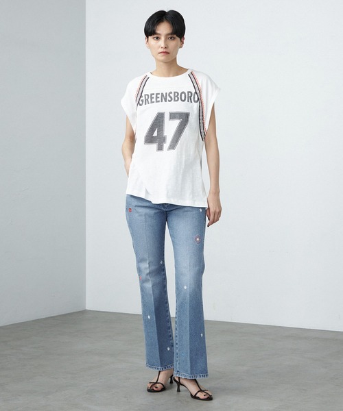 tシャツ WRANGLER/ラングラー リメイク ノースリーブTee ナンバリング レディース Wrangler tシャツ WRANGLER/ラングラー リメイク ノースリーブ