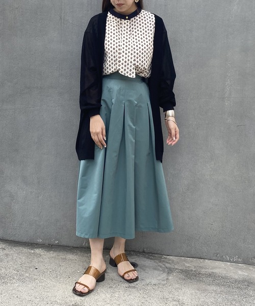 NICOLE white スカート タックフレアスカート : ZOZOTOWN Yahoo