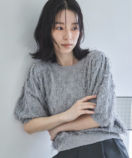 Blumarine レモンプリント 半袖ニット marvelous by Pierrot サマーニット ニット レディース UVカット