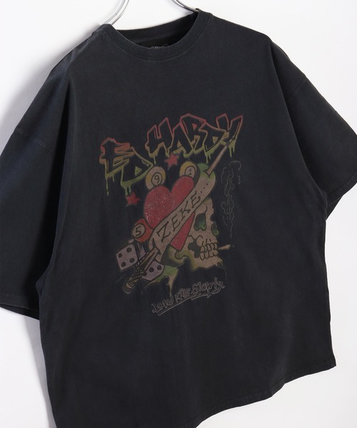 Ed Hardy（エド・ハーディー） tシャツ ピグメント半袖TEE メンズ