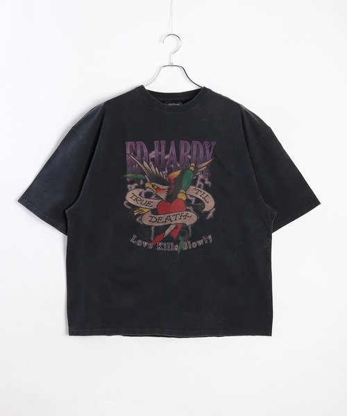 Ed Hardy（エド・ハーディー） tシャツ ピグメント半袖TEE メンズ