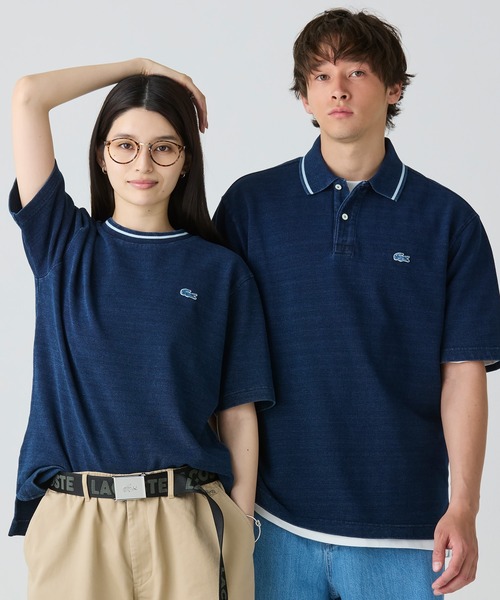 配色リブニットインディゴポロシャツ | LACOSTE/ラコステ | 三越